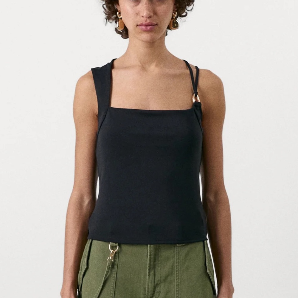 Cult Gaia x Gap Black Chain Top